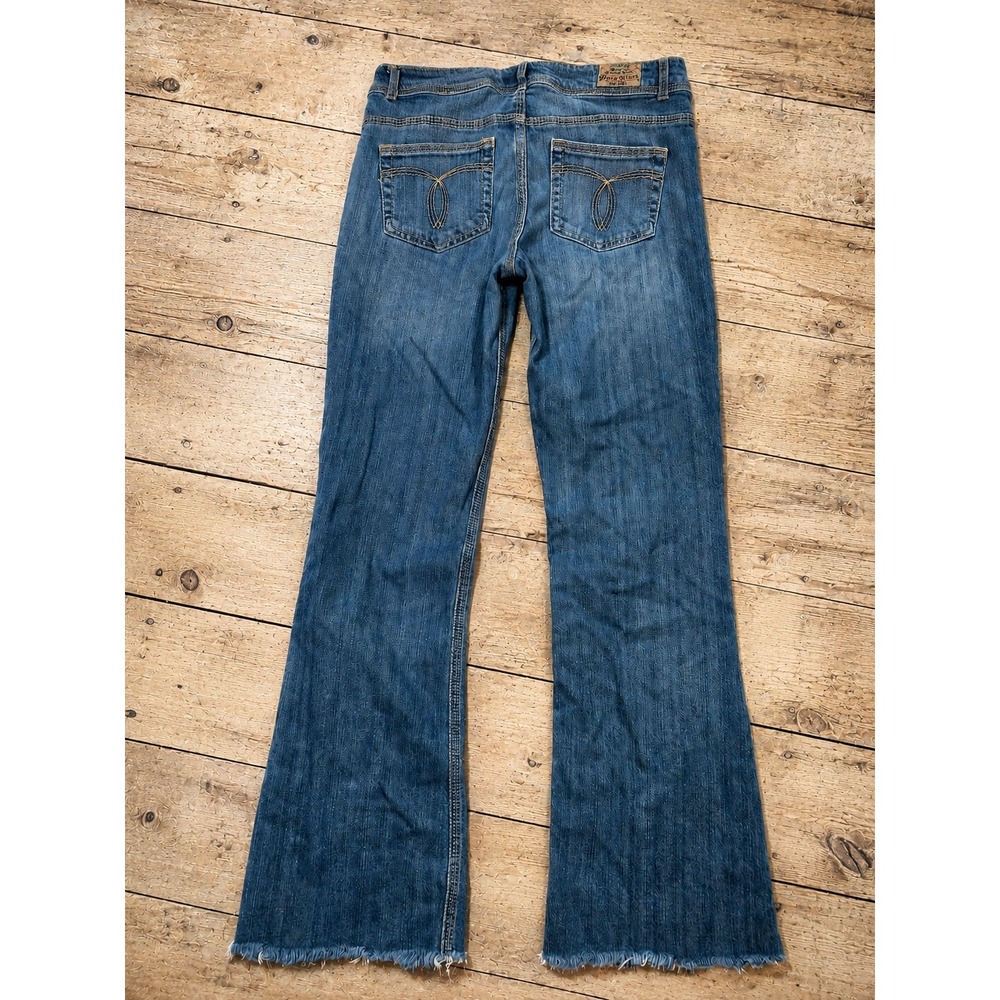 Y2K Paris Blues Flare Leg Jeans 9 2000s Boho Retro Indie Festival Hippie
